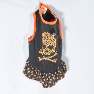 Gothic Halloween Candy Corn Dog Pet Dress Size XS or Small